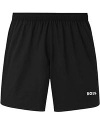 BOSS - Boss Logo Trim Shorts - Lyst