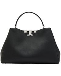 Tory Burch - Eleanor T-Logo Grained Leather Top Handle Bag - Lyst