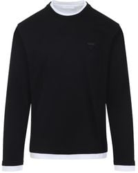 Prada - Double-Layered Long-Sleeved T-Shirt - Lyst