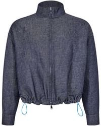 Fendi - Stand Collar Zip-Up Jacket - Lyst