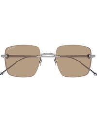 Cartier - Square Rimless Sunglasses - Lyst