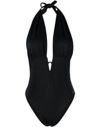 Tom Ford - Logo Detailed V-Neck Swimsuit - Lyst