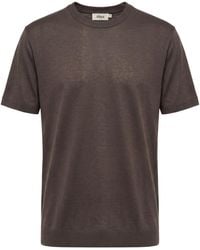 Altea - Crew-Neck Linen T-Shirt - Lyst