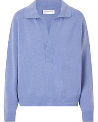 Victoria Beckham - Genevieve Wool And Cashmere Polo Shirt - Lyst