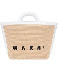Marni - Logo Detailed Top Handle Tote Bag - Lyst