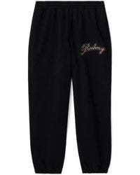 Burberry - Logo Patch Sweatpants - Lyst