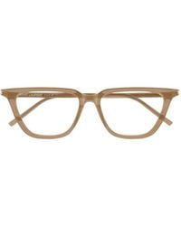 Saint Laurent - Rectangle-Frame Glasses - Lyst
