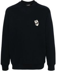 Emporio Armani - Logo-Appliqué Cotton Sweatshirt - Lyst