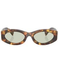 Miu Miu - Eyewear Oval Frame Sunglasses - Lyst