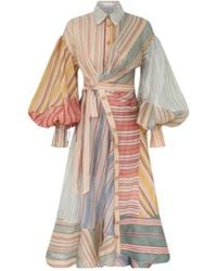 Zimmermann - Striped Pattern Dress - Lyst