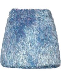 Dolce & Gabbana - Multi-Colored Plush Umbrella Skirt - Lyst
