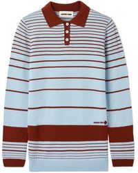 ShuShu/Tong - Striped Knitted Polo Sweater - Lyst