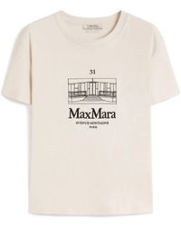 Max Mara - 'S Bella Graphic-Embroidered Crewneck T-Shirt - Lyst