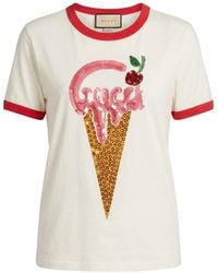 Gucci - Logo-Print Short-Sleeve T-Shirt - Lyst