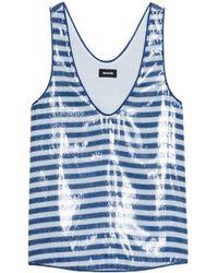 Zadig & Voltaire - Tarys Sequined Tank Top - Lyst