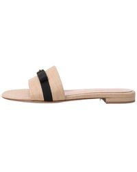 Gianvito Rossi - Bow-Detail Woven-Construction Slides - Lyst
