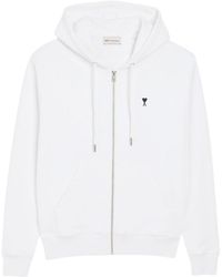 Ami Paris - Ami Zipped Ami De Coeur Hoodie - Lyst
