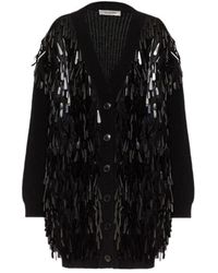 Valentino - Teardrop Sequined Button-Up Cardigan - Lyst