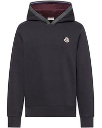 Moncler - Brushed Cotton Logo Hoodie - Lyst