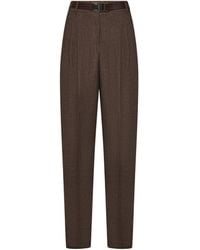 Max Mara - Studio Belted Wide Leg Trousers - Lyst