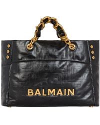 Balmain - 1945 Soft Crackled Tote Bag - Lyst