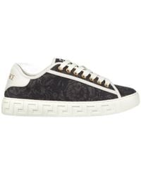 Versace - Barocco Greca Lace-Up Sneakers - Lyst