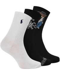 Polo Ralph Lauren - Three Pairs Mid-Calf Socks - Lyst