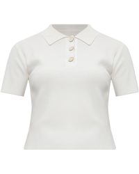 Marni - Short-Sleeved Fine-Knit Polo Top - Lyst