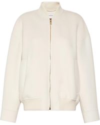 Sportmax - Ribbed-Trim Zip-Up Jacket - Lyst