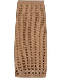 Max Mara - Openwork Knitted Skirt - Lyst