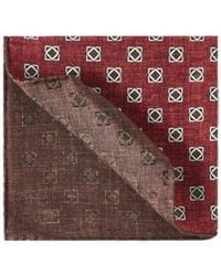 Brunello Cucinelli - Silk Geometric-Pattern Pocket Square - Lyst