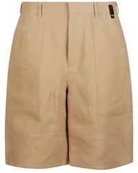 Fendi - Logo Patch Wide-Leg Shorts - Lyst