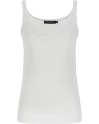Dolce & Gabbana - Logo Embroidery Tank Top - Lyst