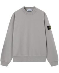 Stone Island - Oversized-Fit Crewneck Sweatshirt With Ribbed Trims - Lyst