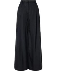 Frankie Shop - Marfa Pleated Twill Wide-Leg Pants - Lyst