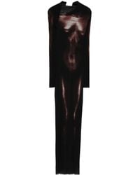 Jean Paul Gaultier - Body-Print Long Dress - Lyst