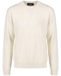 DSquared² - Logo Crew Neck Knitted Sweater - Lyst