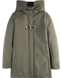 Fay - Technical Gabardine Toggle Coat - Lyst