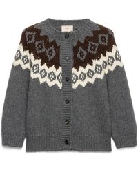 Prada - Crewneck Button-Up Cardigan - Lyst