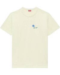 KENZO - Tulip' Embroidered Slim T-Shirt - Lyst