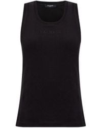 Balmain - Embroidered Logo Tank T-Shirt - Lyst