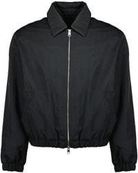 Ami Paris - Logo Embossed Zipped Jacket - Lyst