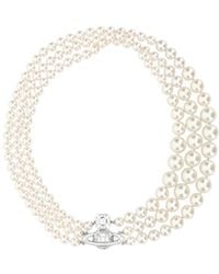 Vivienne Westwood - Orb-Detailed Embellished Pearl Necklace - Lyst
