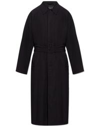 Balenciaga - Belted Mid-Length Trench Coat - Lyst