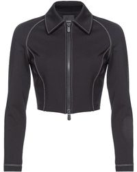 Pinko - Long-Sleeved Zipped Cropped Jacket - Lyst