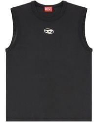 DIESEL - T-Bisco-Iod Metallic Oval D Tank Top - Lyst