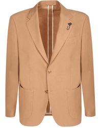 Lardini - Single-Breasted Floral Detail Blazer - Lyst
