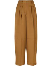 Altuzarra - Dash Pleated Twill Barrel-Leg Pants - Lyst