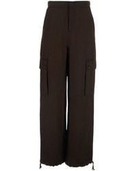 Twinset - Froissé Satin Cargo Trousers - Lyst