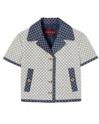 Gucci - Tweed Button-Up Short-Sleeved Jacket - Lyst